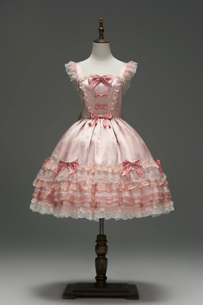 Satin Rose Sweet Lolita OP and JSK Dress Series and Accessories - image 10