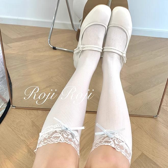 Bow Lace Knee and Ankle Lolita Socks Collection - image 8