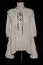 Ivory Pirate Navigation Treasure Hunting Ouji Lolita Blouse - image 3