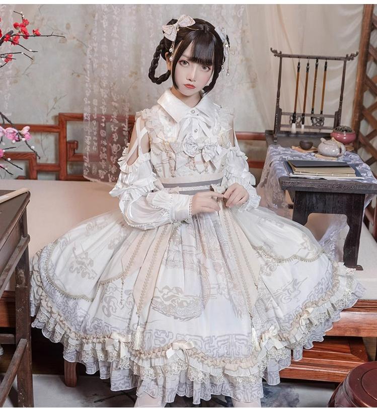 Yue Long Shi Yun - Daily Han Lolita Cake JSK - image 12