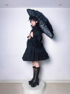 Raven and Lace Classic Lolita Foldable Ruffle Parasol - image 18