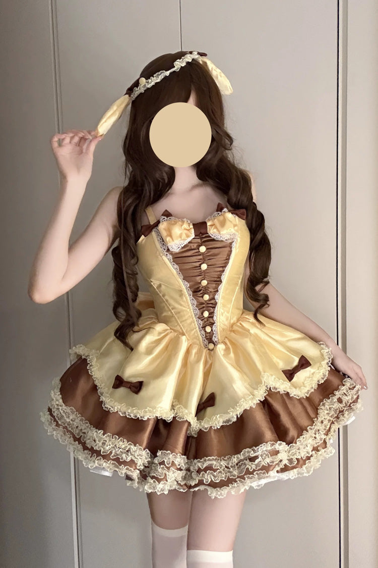 Brown Jasmine Rain Sweet Lolita JSK Dress - image 3
