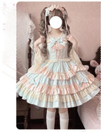 Sweet Mousse - Sweet Lolita JSK in Playful Colors with Bow Decoration - image 2