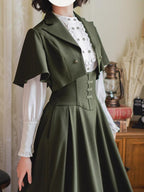 Vintage Lolita Fishbone Halter Skirt and Autumn Jacket - image 31