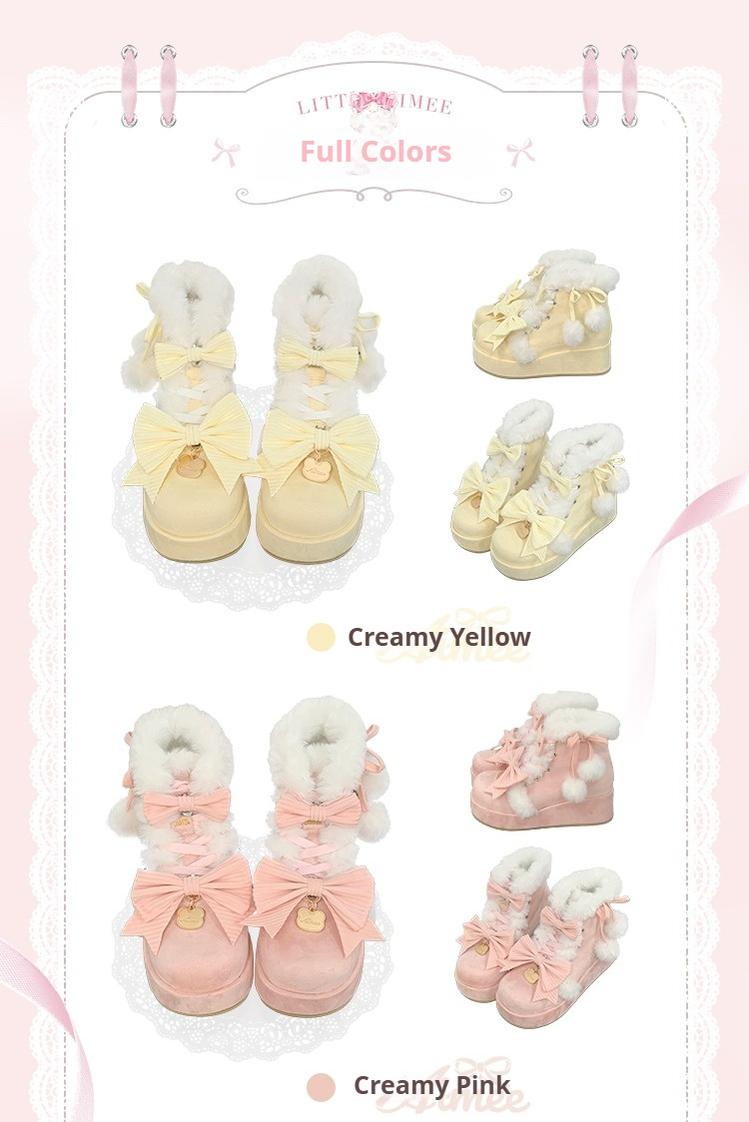 Warm - Winter Sweet Lolita Snow Boots Thick Sole Fleece Shoes - image 25