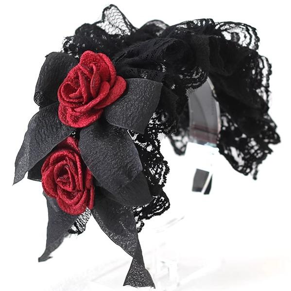 Gothic Black Lace Lolita KC Headwear - image 6
