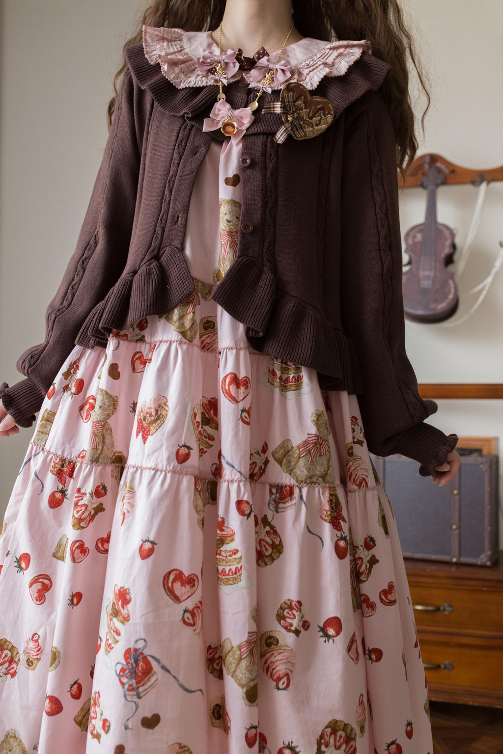 Hot Chocolate - Ruffled Lolita Cardigan - image 3