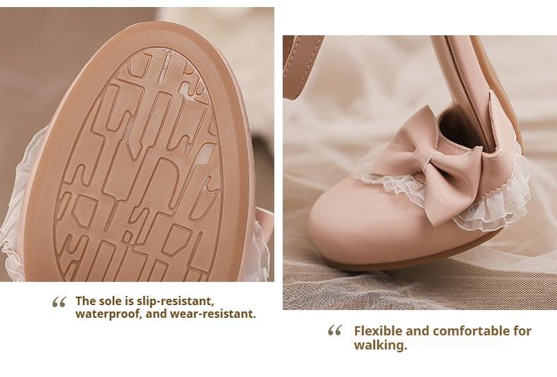 Bow-Tie Sweet Lolita Low Chunky Heel Sandals - image 15