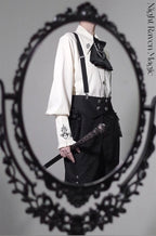 Night Raven Magic - Ouji Lolita Dress Set, Suspender Shorts & Cape - image 34