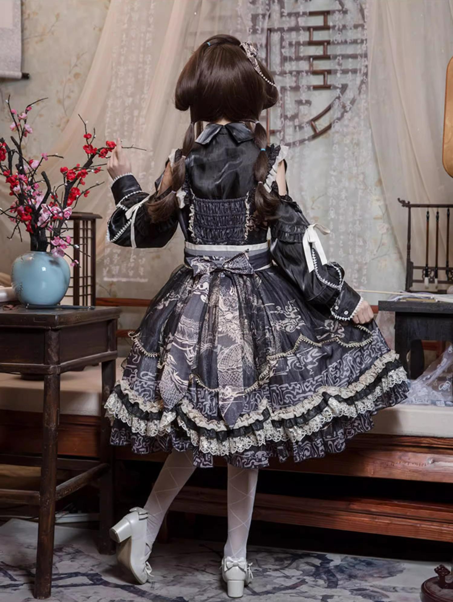 Yue Long Shi Yun - Daily Han Lolita Cake JSK - image 11