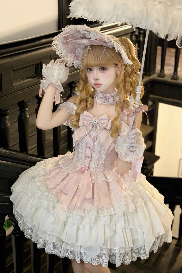 Pink Pearl Ballet Sweet Lolita JSK Dress - image 8