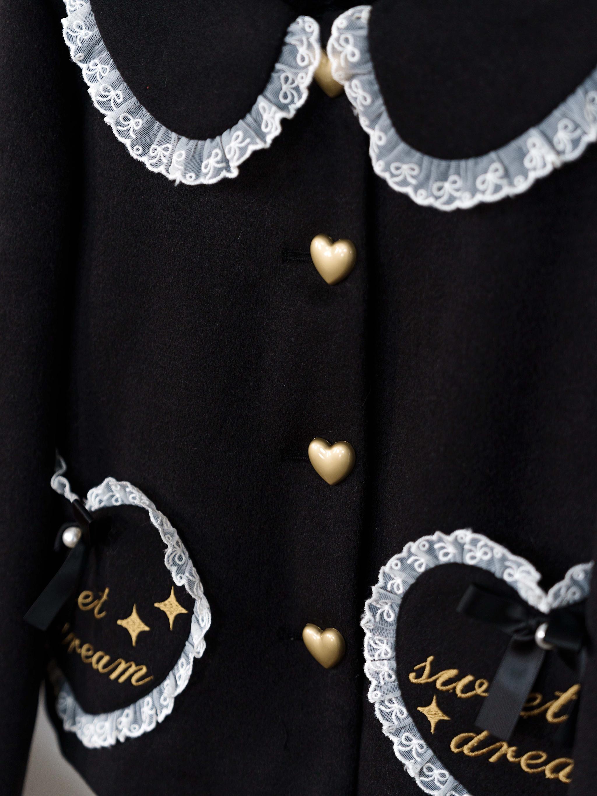 Milk Puff - Winter Fleece-Lined Sweet Lolita Coat, Detachable Collar Collection - image 37