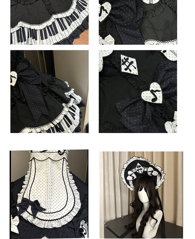 Rhythm Note Old School Lolita Piano-Key JSK and Accessories - image 9