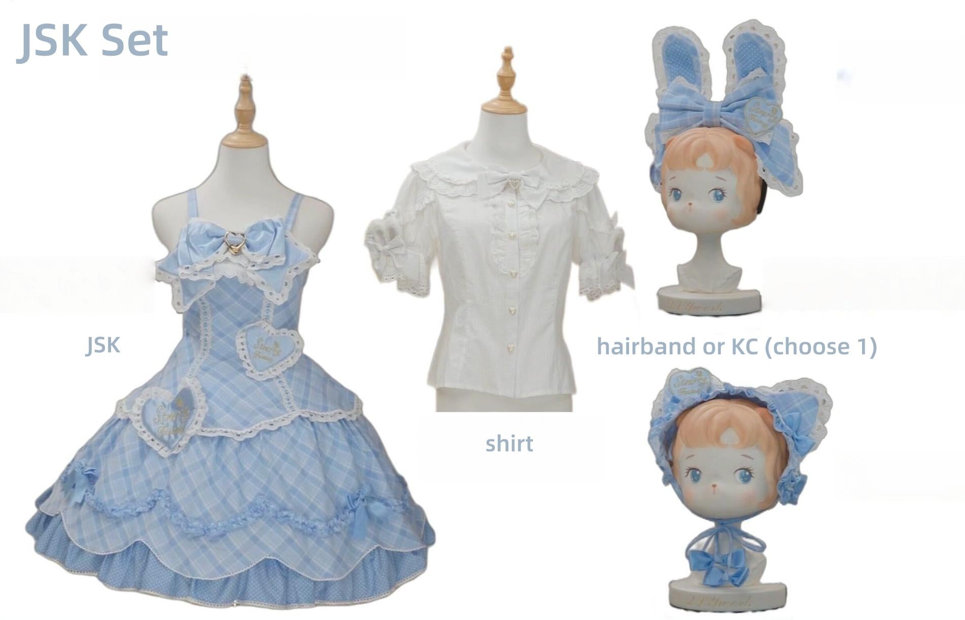 Shibuya Honey - Plus Size Sweet Lolita Plaid OP & JSK Dress - image 27
