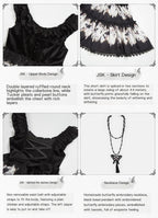 Dead Leaf Butterfly Pattern Lolita OP and JSK Set - image 8