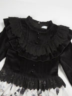 Dead Leaf Butterfly Pattern Lolita OP and JSK Set - image 15