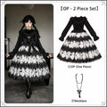 Dead Leaf Butterfly Pattern Lolita OP and JSK Set - image 16