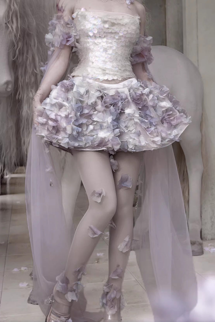 Moonlight Beast Spirit - 3D Floral Lolita Skirt with Built-in Shorts - image 1