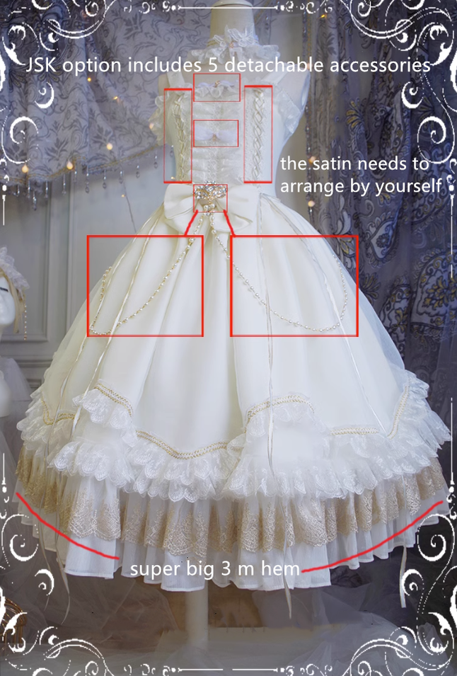 Fate Quartet Gothic Bridal Lolita JSK Dress - image 75