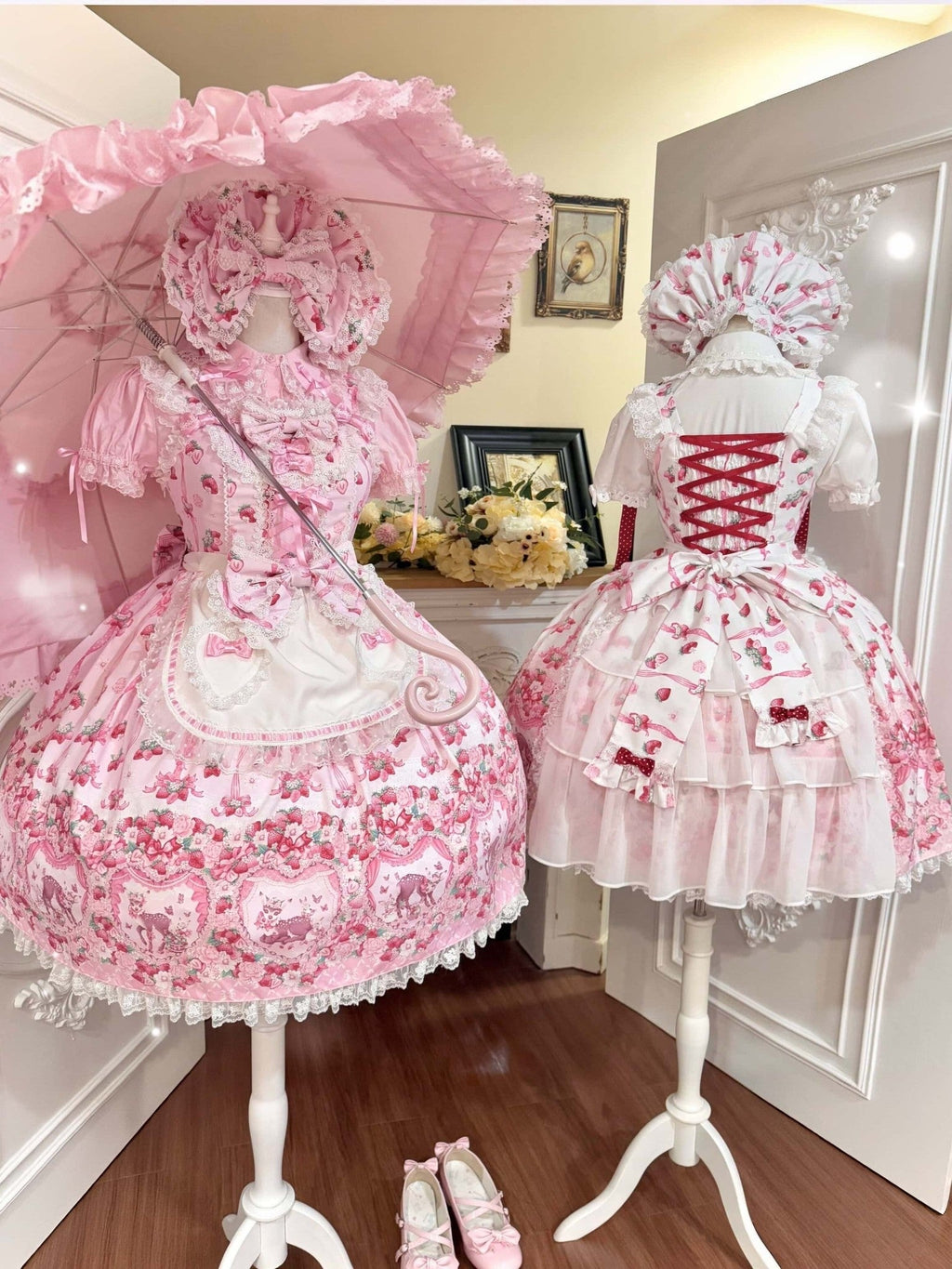 Deer Strawberry Garden Old School Lolita JSK Collection - image 14