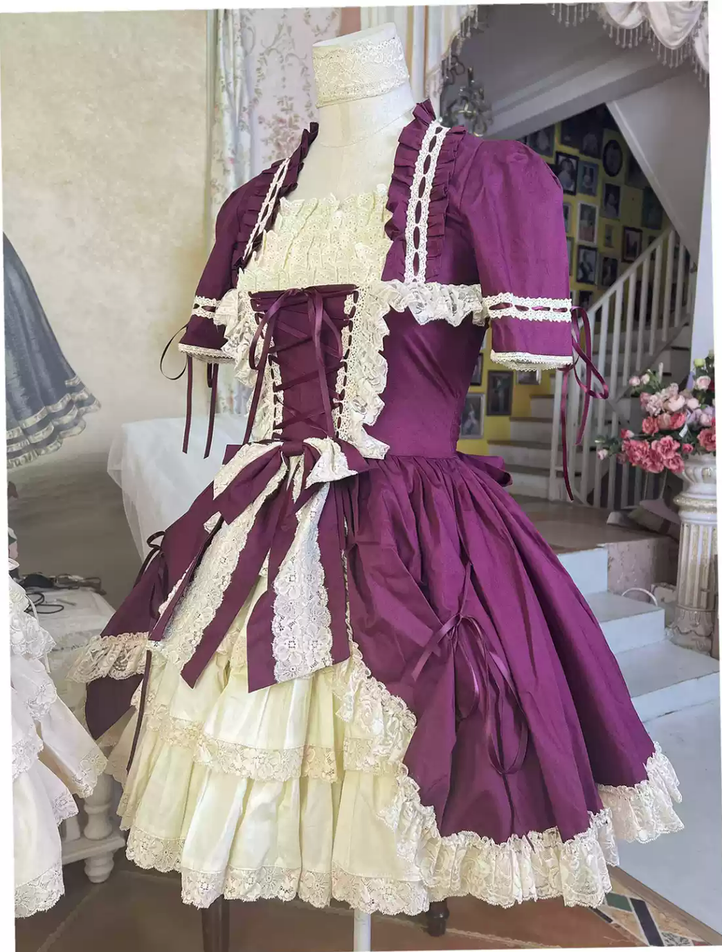 Miss Rella - Old School Lolita OP Dress, Front Opening - image 10