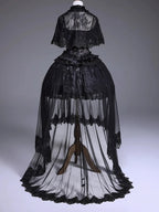 Black Kuro Elegant JSK, Cape and Overlay Set - image 2