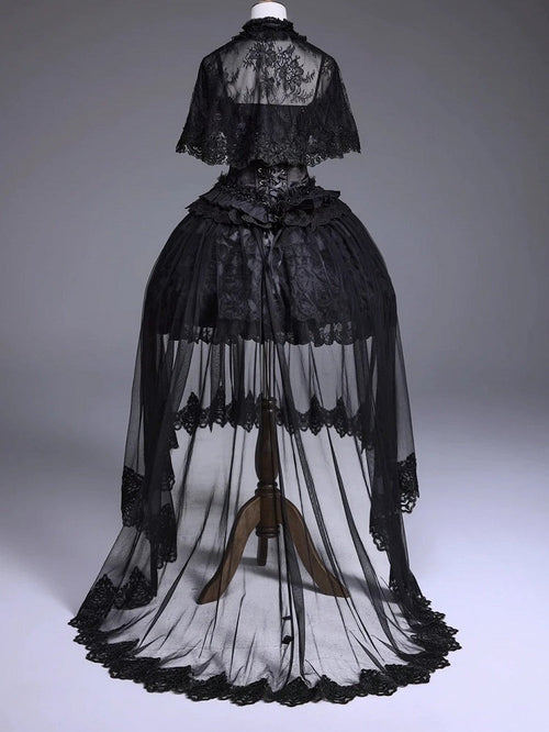 Black Kuro Elegant JSK, Cape and Overlay Set - image 2