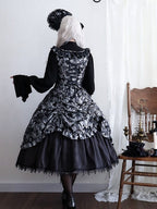 Silver and Black Ruffled JSK Gothic Lily - Miss Point - image 13