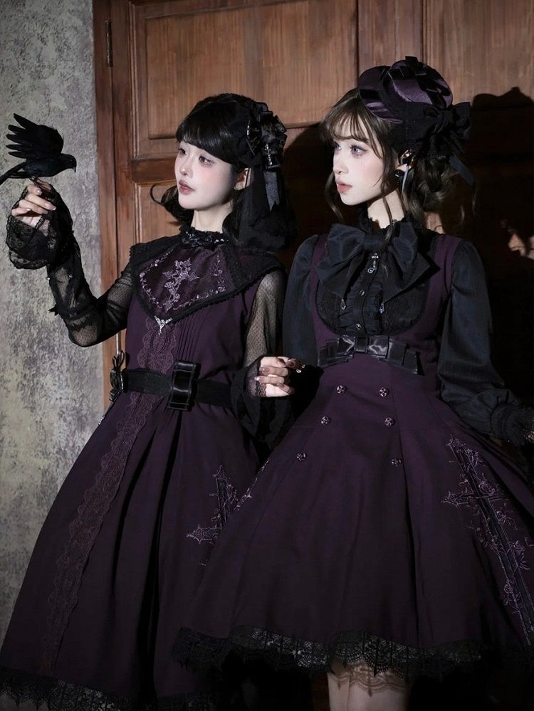 Embroidered Gothic JSK with Lace Accents - image 7