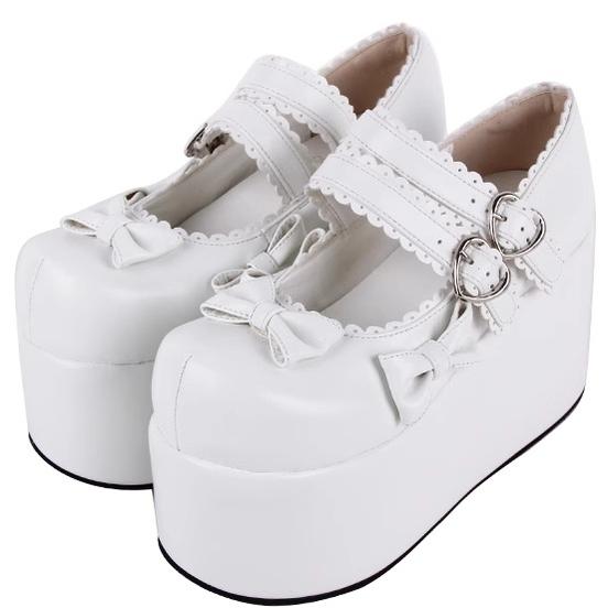 Angelic Imprint - Punk Lolita Shoes High Platform Shoes with Bow - image 10