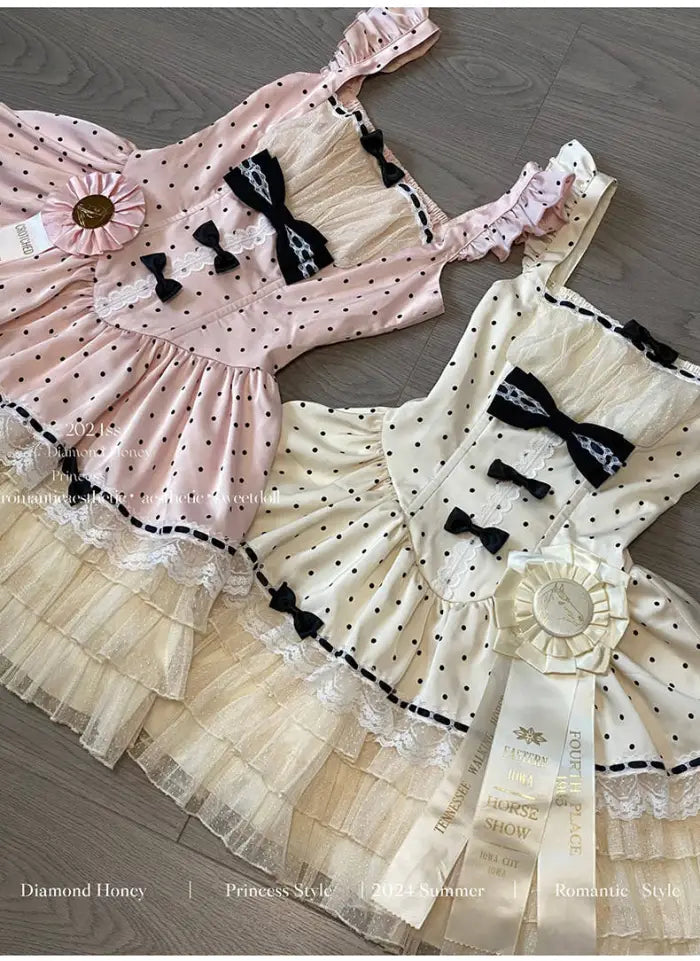 Polka Dot Retro Girly Jumper Skirt and Accessories - image 25
