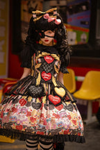 Doll Clinic Heart Patch Sweet Gothic Lolita JSK Dress - image 2