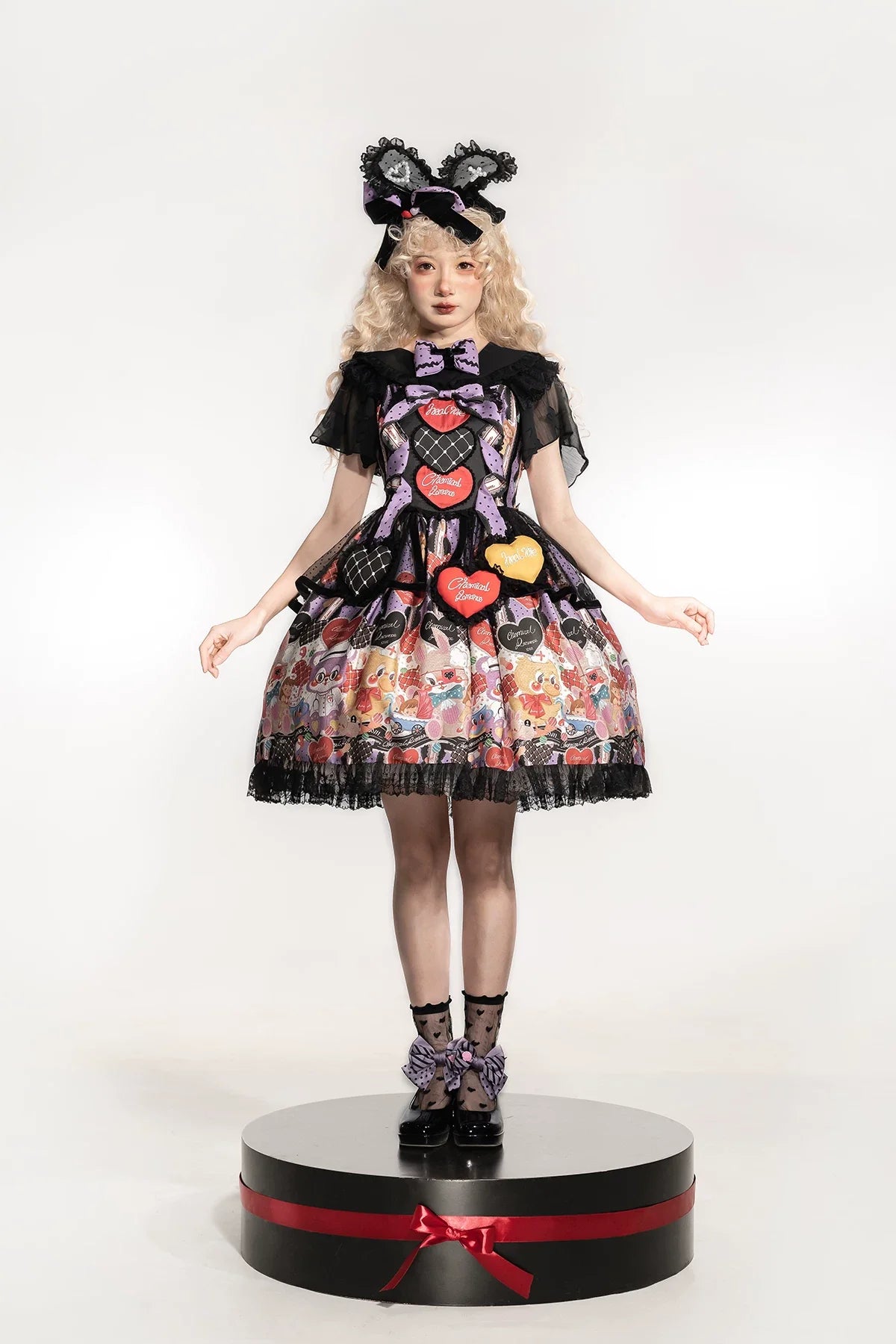 Doll Clinic Heart Patch Sweet Gothic Lolita JSK Dress - image 10