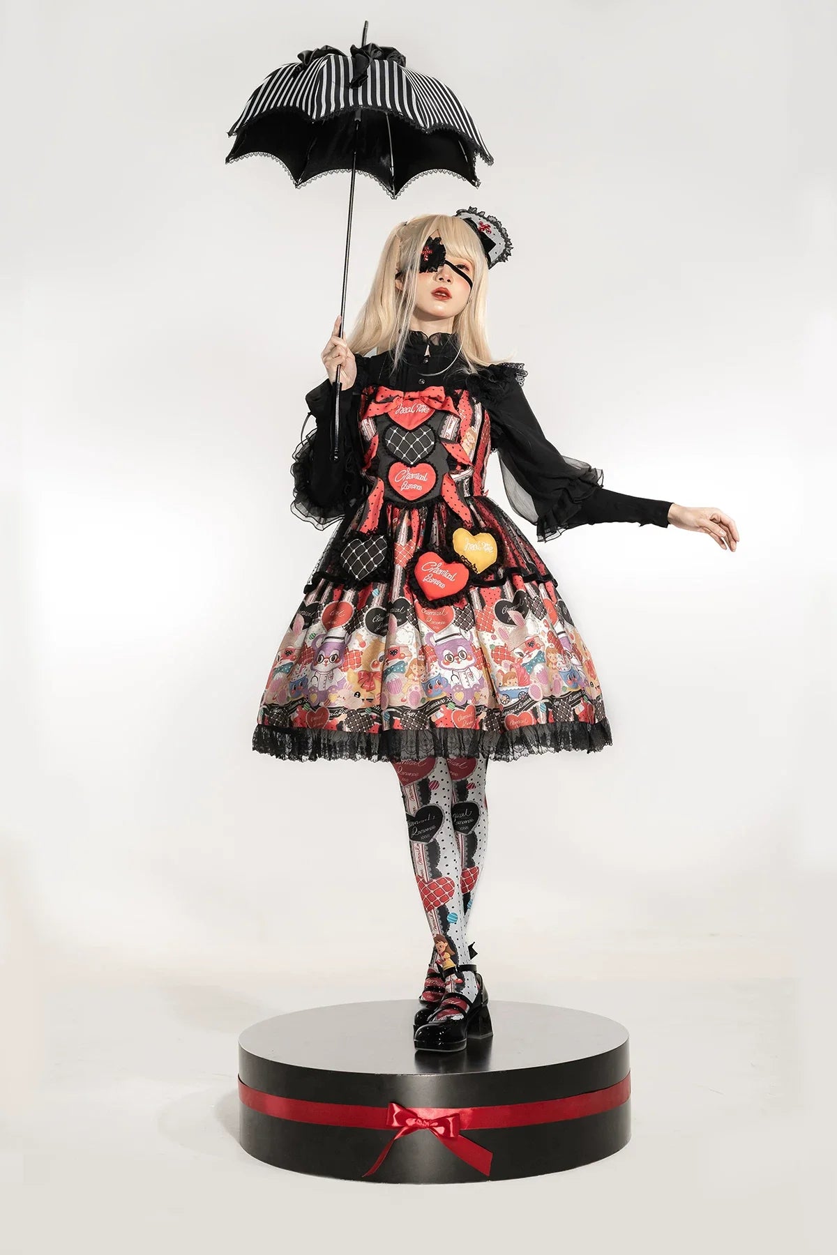 Doll Clinic Heart Patch Sweet Gothic Lolita JSK Dress - image 7