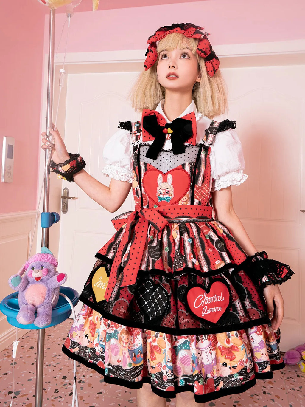 Doll Clinic Bunny Embroidery Sweet Gothic Lolita Suspender JSK - image 4