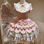 Dream Parade Pink Pony Embroidery Sweet Lolita OP and Skirt Set - image 14