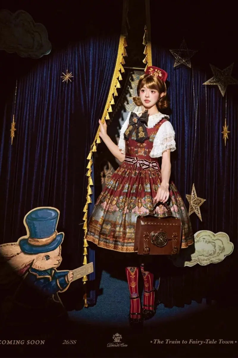 The Train to Fairy Tale Town Lolita JSK and OP Dress Collection - image 2