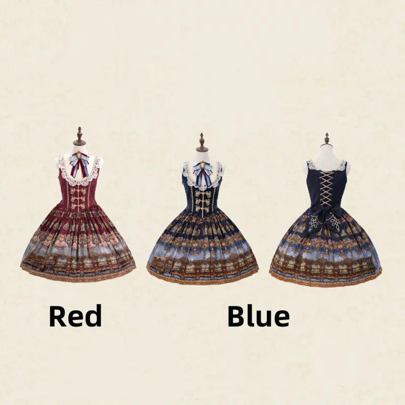 The Train to Fairy Tale Town Lolita JSK and OP Dress Collection - image 21