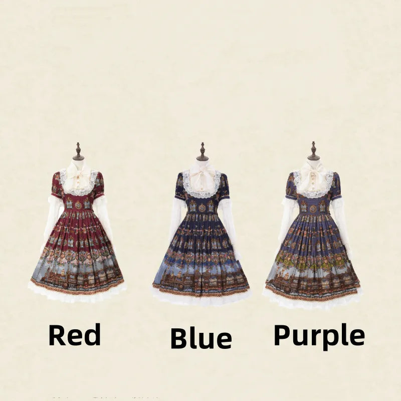 The Train to Fairy Tale Town Lolita JSK and OP Dress Collection - image 22