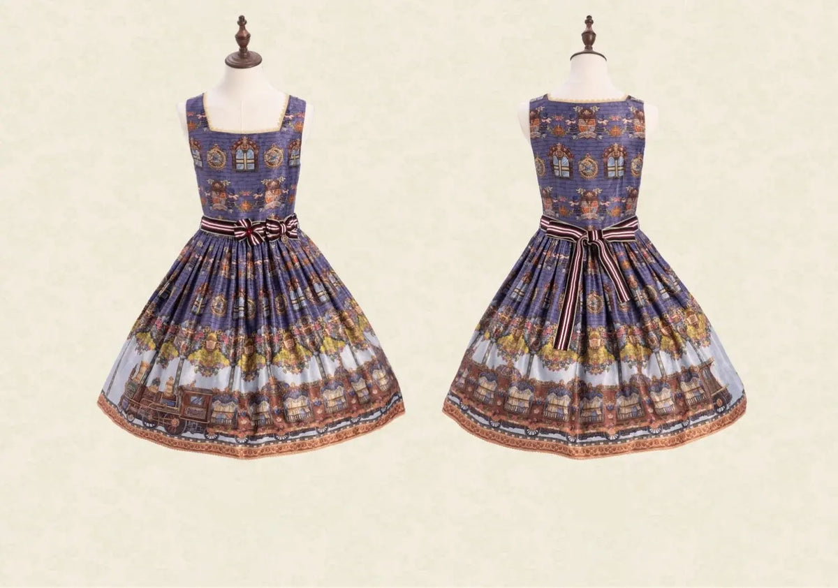The Train to Fairy Tale Town Lolita JSK and OP Dress Collection - image 24