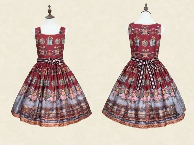 The Train to Fairy Tale Town Lolita JSK and OP Dress Collection - image 25