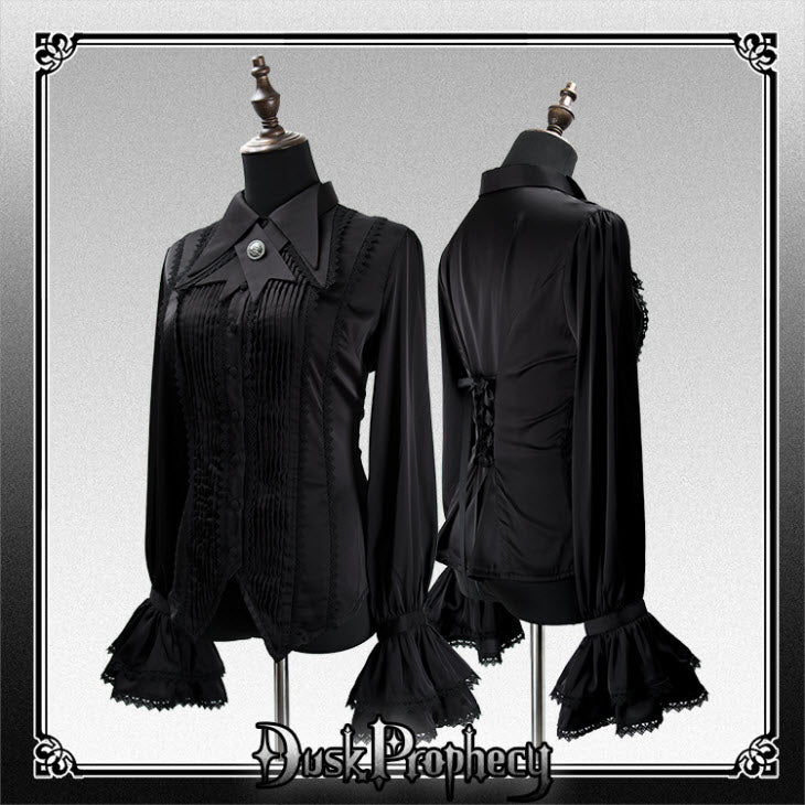 The Spiny Bones Gothic Lolita Blouse with Matching Neckbow - image 1