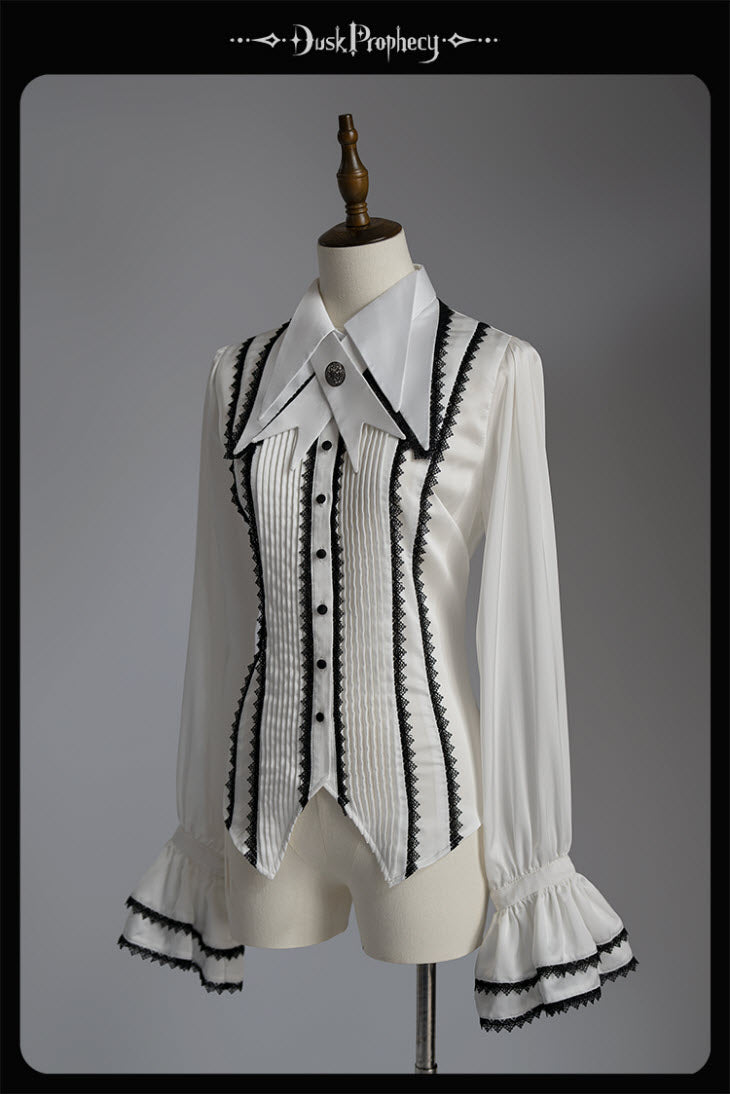 The Spiny Bones Gothic Lolita Blouse with Matching Neckbow - image 2