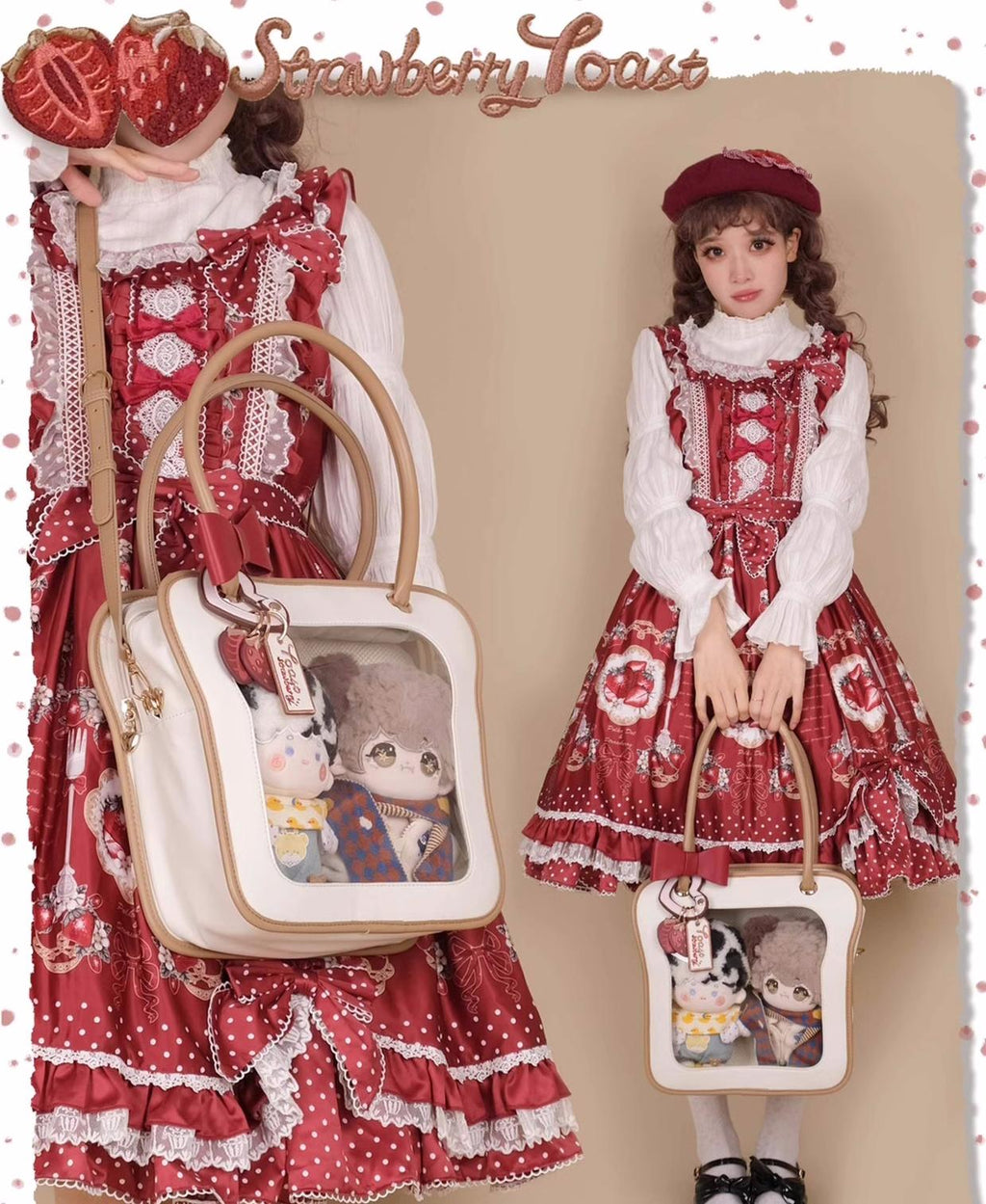 Toast-Shaped Lolita Ita Bag and Doll Bag Collection - image 1