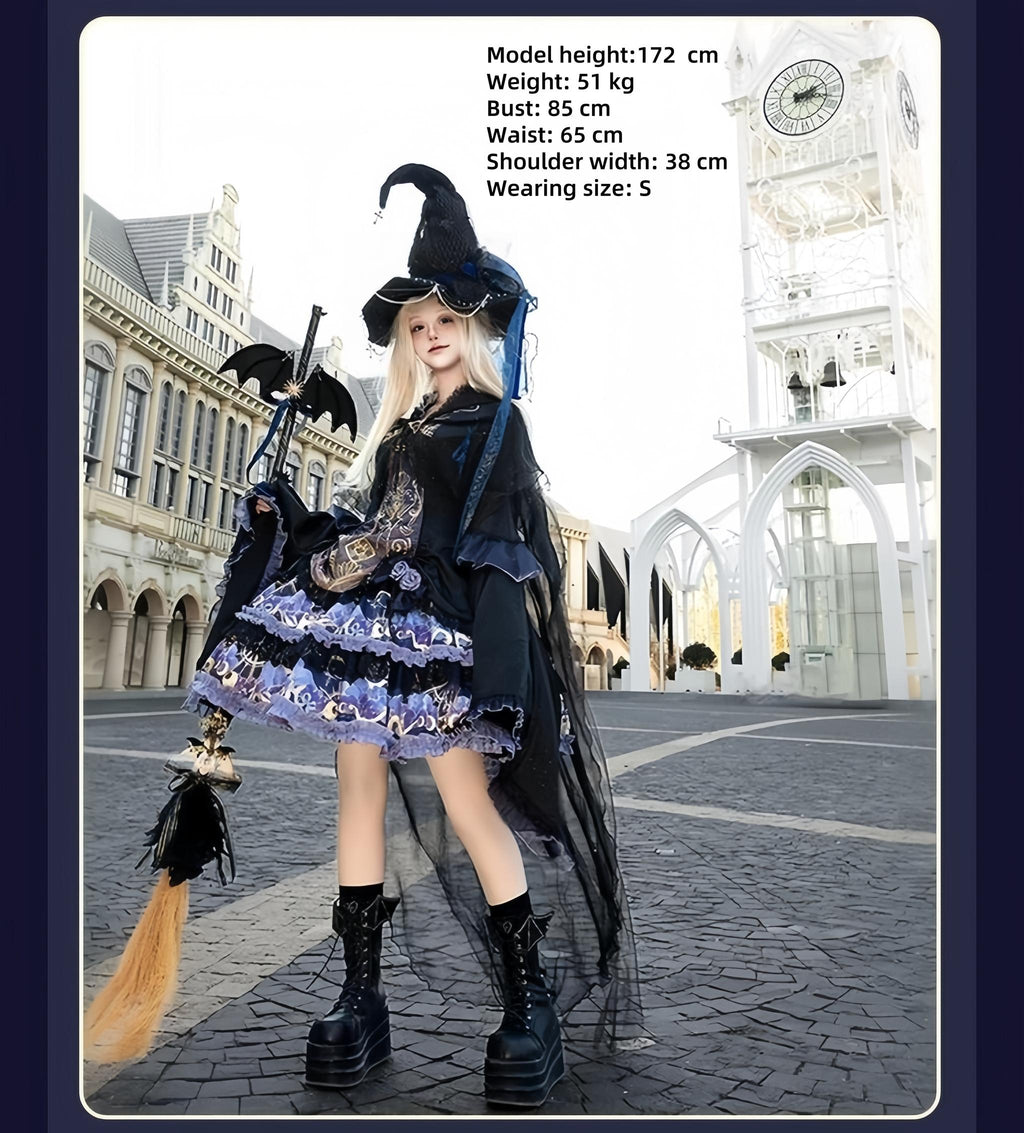 Astro Cat - Gothic Lolita OP Suit Witch Lolita Dress and Shawl - image 11