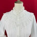 Hime Sleeved Classic Lolita Shirt, Detachable Bow - image 8