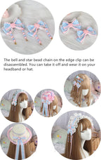 Pink and Blue Sweet Lolita Bow Headwear - image 8