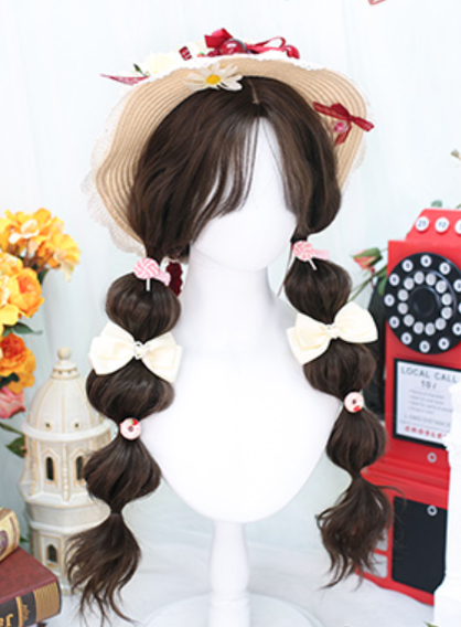 Waffle Curly Lolita Wig with Splayed Bangs - image 7