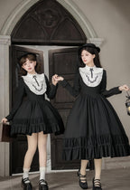 Audrey's Reply - Classic Lolita Square Neck OP, Detachable Embroidered Collar and Accessories - image 1