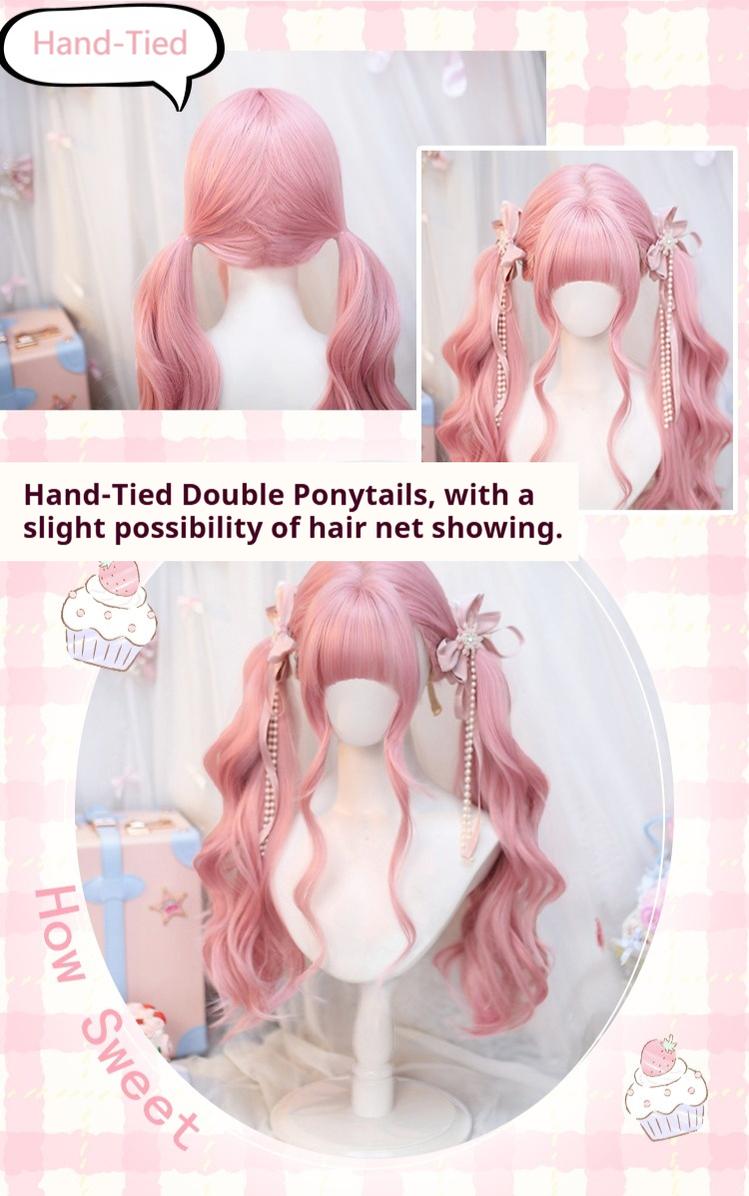Sweet Lolita Wig Double Ponytails Long Wavy Wig - image 10